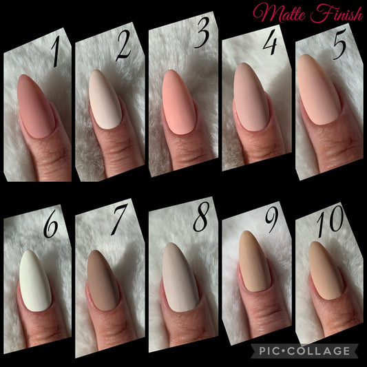 Nude Press on Nails with Glossy or Matte Finish/ Handcrafted Glue On Nails/ False Nails/ Coffin/ Stiletto/ Square/ Almond/ Oval