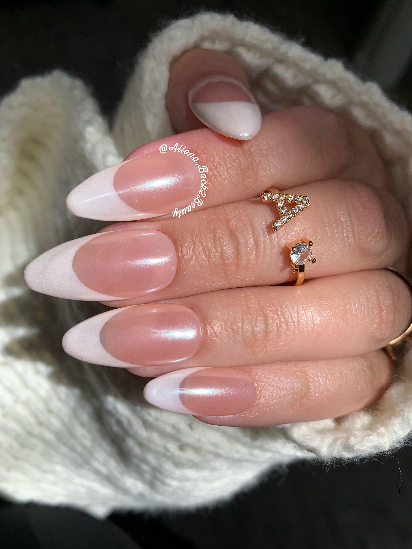 Classic Glazed Donut French Nails/ Elegant Nails/ Minimalistic Nails/ Short Press On Nails/ Reusable Fake Nails/ Trendy Nails/ Wedding Nails